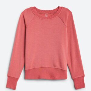 Stitch Fix Leelu Rib Hem Raglan Sweatshirt  14 | Dark Pink
